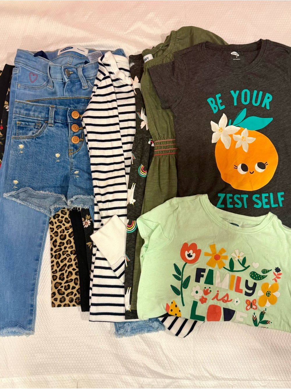 Old Navy Girls 4T Clothing Lot – Dresses Jeans Leggings Tops 10 Pieces